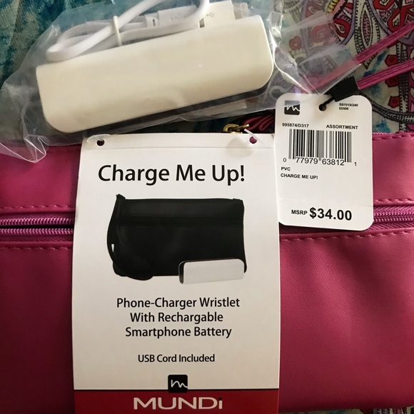 mundi Bags Mundi Pink Pearl Charging Wristlet Poshmark